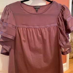 Express ruffeled sleeve top. Size XS